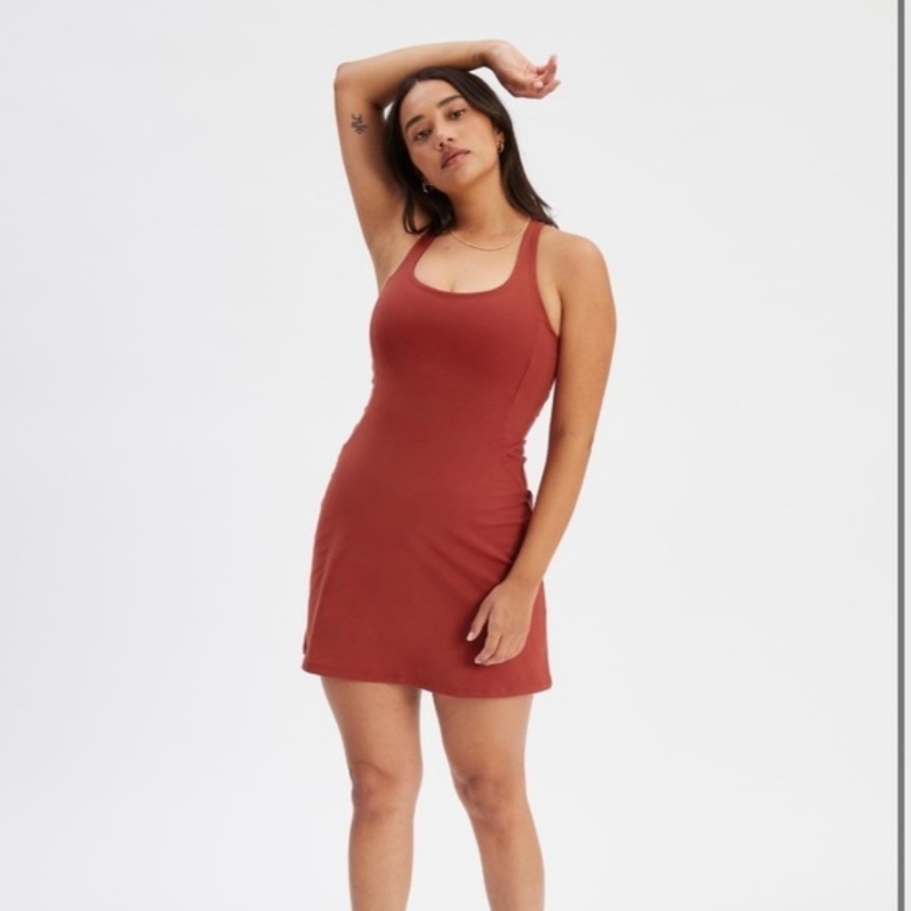 Girlfriend Collective Paloma Dress in Ember